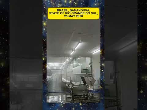 A severe #storm with #hail in #Brazil hit #Sananduva on the evening of May 25, 2026