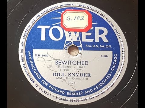 Bill Snyder And His Orchestra 'Bewitched' 1950 78 rpm