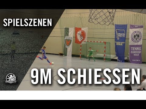 Entscheidungsschießen | Hertha BSC U17 - Tennis Borussia U17 (Finale, BFV-Hallenmeisterschaft)