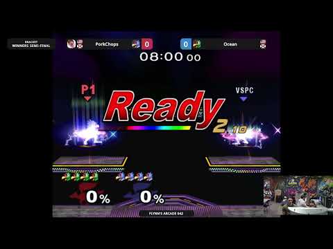 Flynn's Arcade 042 Winners Semis - PorkChops (Falco) Vs. Ocean (Falco) SSBU MELEE