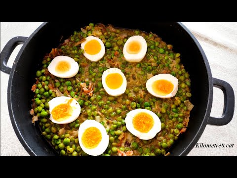 Guisantes del Maresme con huevos duros / Recetas de cocina