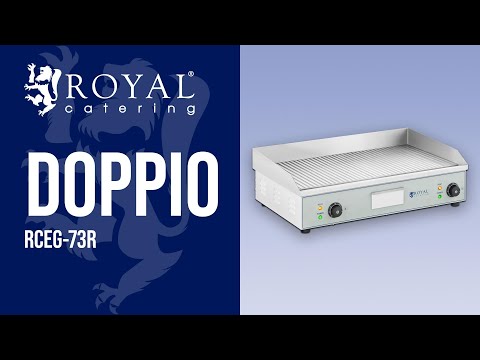 Video - Doppio - Fry top elettrico - 400 x 730 mm - Royal Catering - 2 x 2,200 W