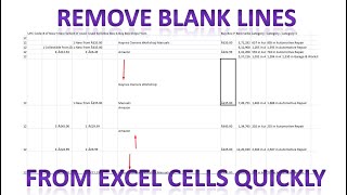 How to remove blank lines within a cell in excel [solved]