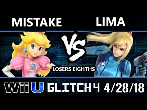Glitch 4 - EMG | Mistake (Peach, Bayonetta) Vs. ERG | Lima (ZSS, Peach) - Wii U Singles Losers Top 8