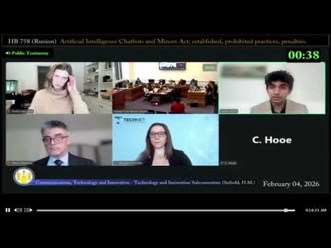 YPA Member Testifying on HB758 in Virginia