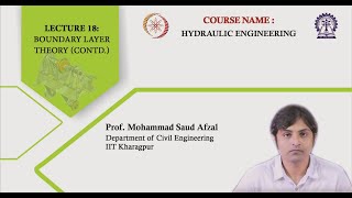 Lecture 18: Boundary Layer Theory (Contd.)