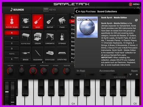 SampleTank for iPad  Sonik Synth Special, Oustanding Sound Pack