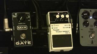 Boss Noise Suppressor Pedal Vs MXR Smart Gate Noise Gate - With Rockett 10 Ton Hammer