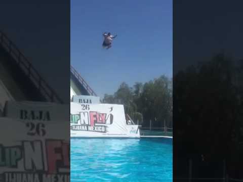 Funny Slip and Fly Water Ramp