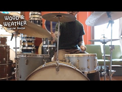 1948 Leedy Combo Outfit with Ebenor Aluminum Heavy Feather Snare