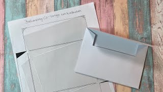 DIY Briefumschlag inklusive kostenloser Vorlage + kostenlose Plotterdatei für Cricut Nutzer