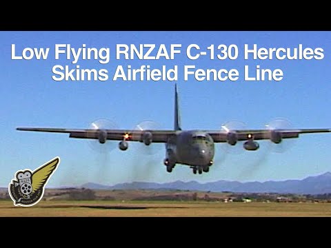 RNZAF C-130 Hercules Very Low Pass