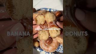 banana cinnamon donuts! Full recipe is linked in the comments #easyrecipe #baking #donut