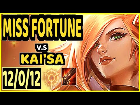 UPSET (MISS FORTUNE) vs KAI'SA - 12/0/12 KDA BOTTOM ADC CHALLENGER GAMEPLAY - EUW