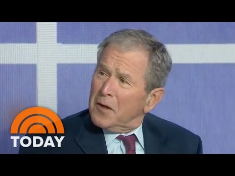 , title : 'George W. Bush Talks About The Veterans Behind ‘Portraits of Courage’ (Exclusive) | TODAY'