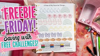 💖 Freebie Friday! FREE Savings Challenges | Cash Stuffing & Budgeting