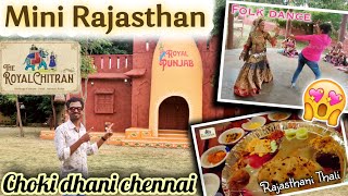 Mini Rajasthan in Chennai 🐪| Chokhi Dhani Chennai | The Royal Chitran | MotoVlog in TAMIL