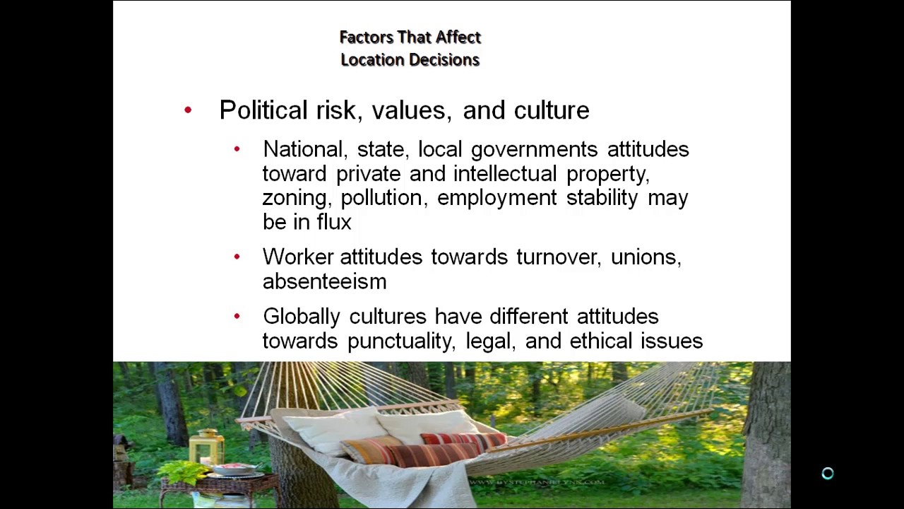 Operations Management Chapter 8 location