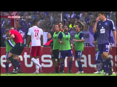 Spielabbruch VFL Osnabrück vs RB Leipzig [10.08.2015]