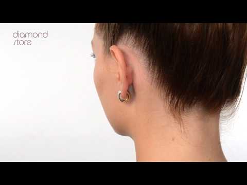 H3912 - 0.33ct Diamond Huggy Earrings In 9K Gold