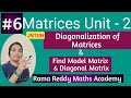 M1 JNTUH Diagonalization Eigen Values Eigen Vectors With Concept Of Diagonalization Matrices