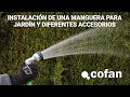 Aspersor rotatorio de 4 funciones distintas de chorro de agua | Ajuste del ángulo de caída de agua | Giro opcional