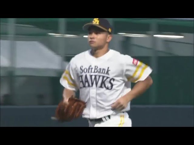 【ファーム】ホークス・谷川原 華麗なフィールディングと正確なスローイングを魅せる‼ 2020/7/4 H-C(ファーム)