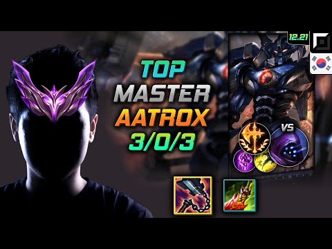 Master Top Aatrox Build Goredrinker Conqueror - Aatrox Top vs Jax - LOL KR 12.21