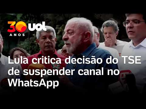 Lula chega à Paulista e reage à decisão do TSE de suspender canal no WhatsApp: ‘Tendencioso’