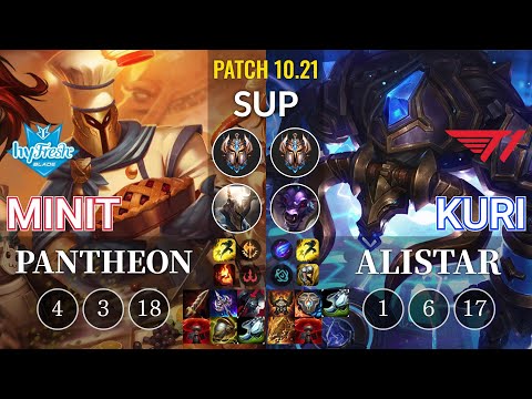 hyF Minit Pantheon vs T1 Kuri Alistar Sup - KR Patch 10.21