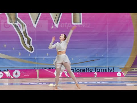 Majorettes GYTTA CESKE Mezirici /solo acrobatic bat seniors, Zadar 2023 Majorette World Championship