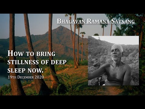 157. Bhagavan Satsang - Pointers to bring stillness of deep sleep, now.