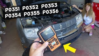 HOW TO FIX CODE P0351 P0352 P0353 P0354 P0355 P0356 IGNITION COIL  LINCOLN MKX MKS MKZ MKT NAVIGATOR