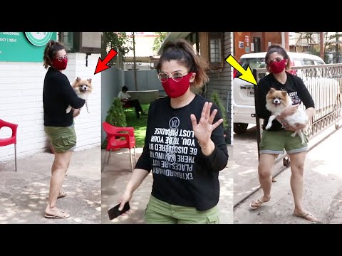 Raveena Tandon Rush To Pet Clinic As Her Favorite Pet Dog Was Not Well
