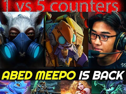 abed meepo match vs 5 counters ! and he won itttttt /10x creeps per min ! 4 items ez win ~! boosting