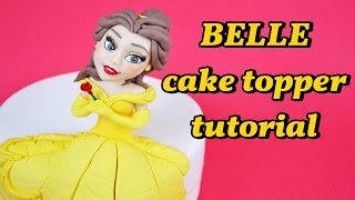 BELLE and the beast cake topper fondant tutorial - la BELLA e la bestia pasta zucchero torta