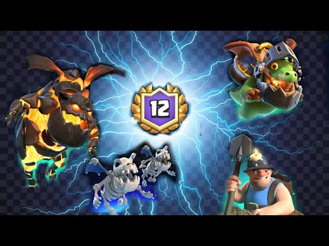 12 WIN GRAND CHALLENGE WITH NEW LAVA MINER DECK | CLASH ROYALE