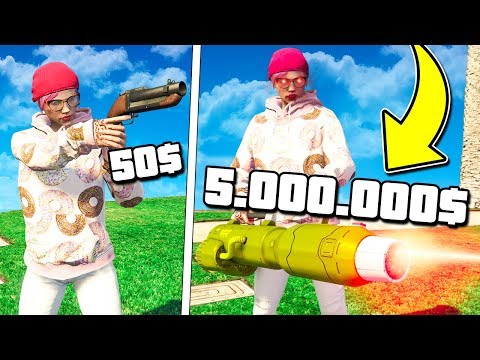 L'ARMA PIU' POVERA VS L'ARMA PIU' RICCA DI GTA 5!!