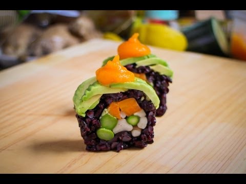 Vegan Sushi Roll Recipe - Amazing Vegan Food Recipe Video