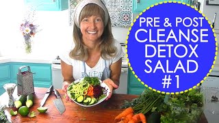 EASY DETOX SALAD RECIPE #1 + DRESSING | The Perfect Pre-Colon Cleanse & Post-Colon Cleanse Salad