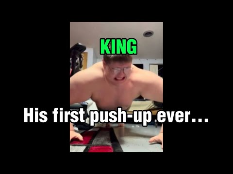 His first push-up…