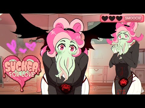 SUCKER For Love - Date An ANIME Cthulhu In A Cute Lovecraftian Dating Sim ( ALL ENDINGS )