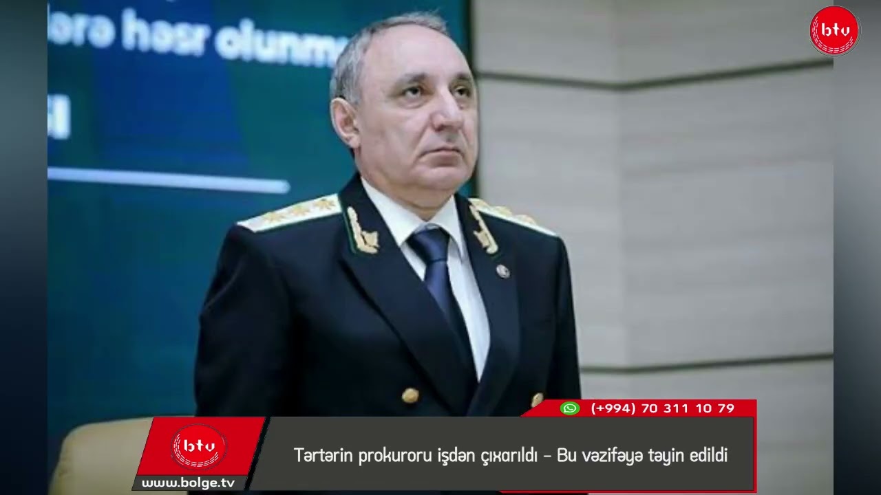 Tərtərin prokuroru işdən çıxarıldı - Bu vəzifəyə təyin edildi