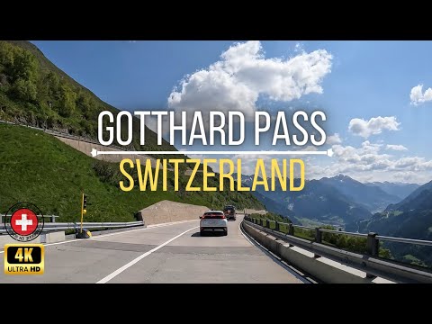 Gotthard Pass - Göschenen - Airolo - Switzerland - Driving Tour 4K