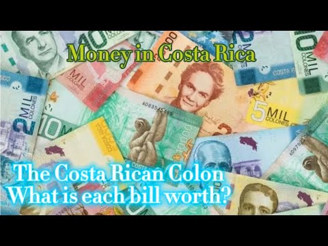 The Costa Rica Colon, What is each bill worth?  🇨🇷 💲 💴 💵 💰 #costarica #colones