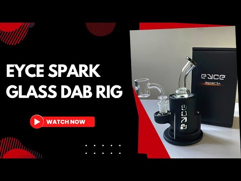 EYCE Spark glass dab rig with LED lights and silicone sleeve