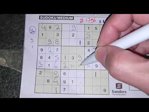 Daily Sudoku practice continues. (#1796) Medium Sudoku puzzle. 10-24-2020