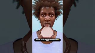 The strange tradition of looking beautiful by hanging a plate on the lips.