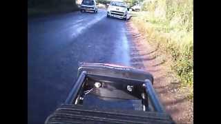 An example of how to overtake a cyclist on a country road