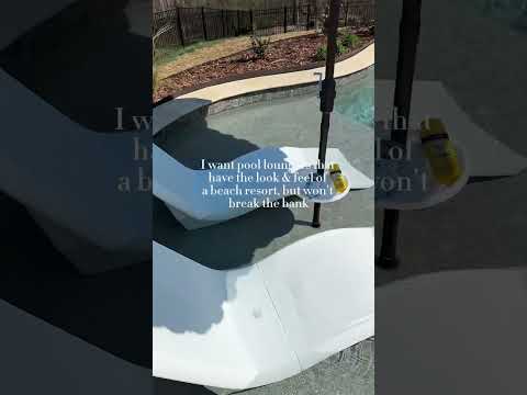 I found pool lounge chairs that look great & are affordable. Hit the video description for them!